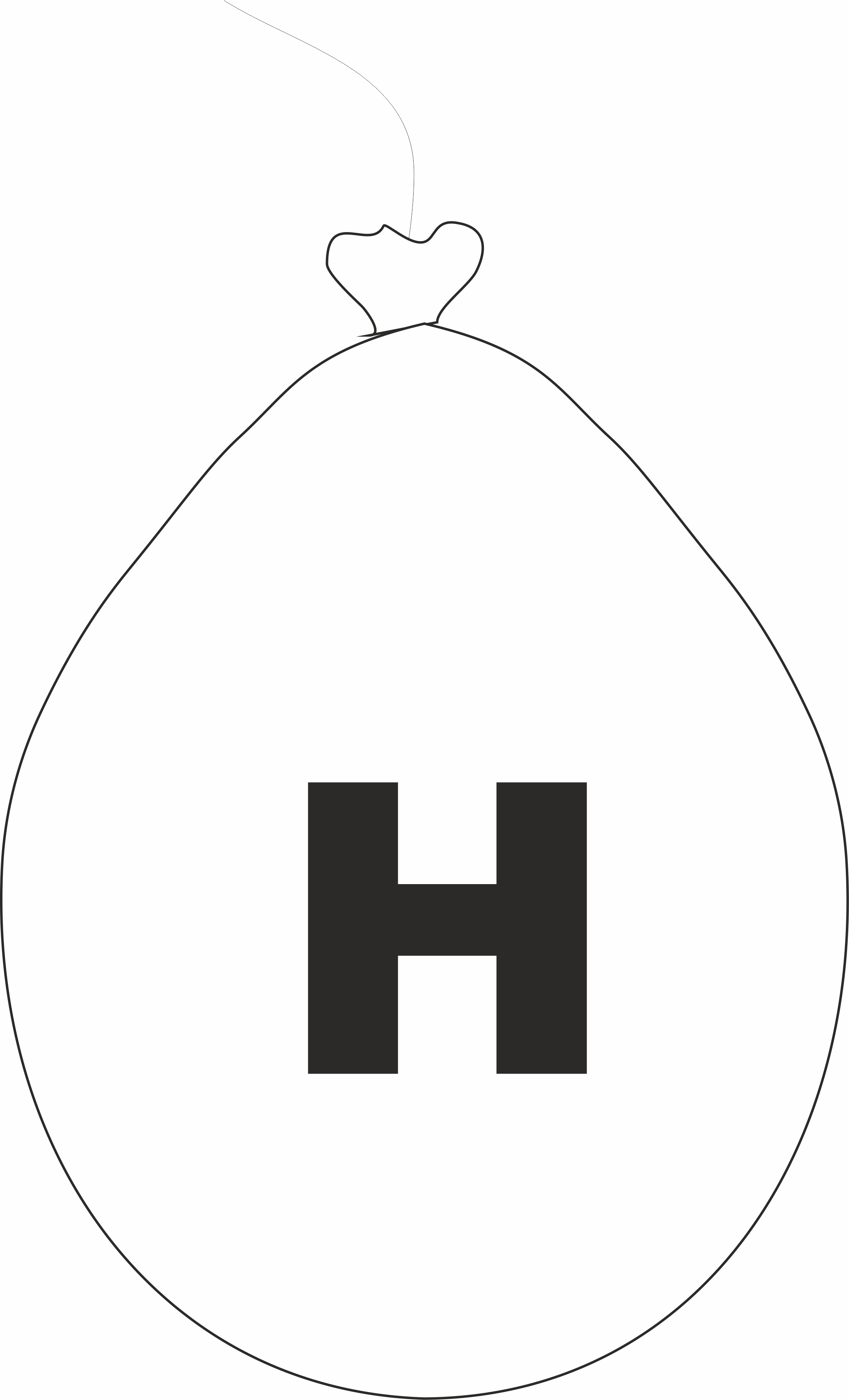 Balónek písmeno H bílé